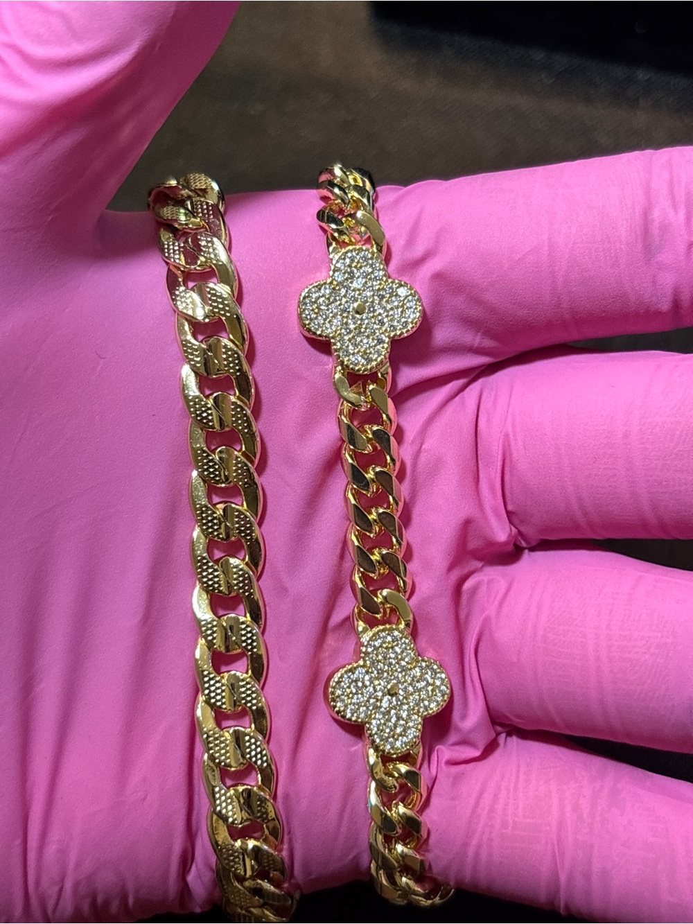 Fashion Jewelry Yellow Gold Cuban Link Bracelet